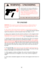 Page 12WARNING - UNLOADING 
So that the pistol can be used as a single loader, it
will fire whether or not a magazine is in the gun if
a cartridge is chambered. Removing magazine
does not unload pistol! To unload, first
remove
magazine, thenpull slide to rear, eject chambered
cartridge, and visually inspect chamberto be sure it 
is empty. Always point the pistol in a safe direction
when loading or unloading.
TO UNLOAD
WARNING:This sequence must be followed exactly as outlined. Failure to
do so can result in the...