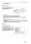 Page 122. Installation Runco CL-710/ CL-710LT User’s Manual9
2. Installation
Remote Control 
Notes on Batteries
■Make sure that the battery polarities are correct when installing the batteries.
■Do not mix an old battery with a new one or different types of batteries.
■If you will not use the remote control for a long time, remove the batteries to avoid damage from battery 
leakage. 
Notes on Remote Control Operation
■Make sure that there is nothing obstructing the infrared beam between the remote control and...