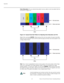 Page 56Operation
44 Runco VX-2cx/VX-2dcx Owner’s Operating Manual
PREL
IMINARY
Color Saturation: On your external test pattern source, select a color bar pattern like the 
one shown in 
Figure 4-5. 
Figure 4-5. Typical Color Bar Pattern for Adjusting Color Saturation and Tint
Select Color and press ENTER. While looking at the color bar pattern through a blue filter, 
adjust the color saturation level until the outermost (gray and blue) color bars appear to be 
a single shade of blue: 
Tint: Tint or “hue” is...