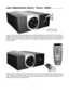 Page 1614
Lens Adjustments (Zoom / Focus / Shift)
IR receiver for lens 
zoom / focus motors
Lens zoom and focus are motorized adjustments that are adjustable from the remote control. This is to allow the
installer to adjust focus while at the screen for accurate results. The remote control has over 100 of range to the
projector for long throw distances. The IR Receiver for the lens motor assembly is located on the projector behind
the front RUNCO logo cover. Rotate the logo cover 90 degrees as shown above to...