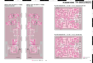 Page 55J H F D
BI
GECA
1
3
5
7 2
4
6
5556
PC BOARD VIEWS   TK-860G/862G
D801
D804D803
J72-0684-02
CN801
1
MBL
5C
CE
CL E
E
SB
DI 2
7 8
IC8011
12
13 24 3637 48
25R803 R805
Q801
Q802Q803
Q805
R810
R809C801
C806
C808
C812
R812
R804
C804 R802
C803 C802R801
R808
C807 C805
R806 D802
R807 L801Q804
Q806
Q807
GS
D
G
S D G
S D GS
D
Q808
Q809
R813
R814
R815
R816D801D804
D803
J72-0684-02
CN801
1
MBL
5C
CE
CLE
E
SB
DI2
78
IC801 1
12
132436 37 48
25 R803R805
Q801Q802
Q803Q805
R810
R809 C801
C806
C808
C812
R812
R804
C804R802...