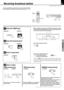 Page 2121
DVR-605/DVR-6100/DVR-6100K (EN)
Operations
Receiving broadcast station
It is also possible to receive them by one-touch operations
by storing up to 30 stations in the preset memory. ( ™)
When using the main unit, press INPUT repeatedly to select
the tuner. When the BAND key on the remote is pressed, this
unit will be switched on automatically.
Select the TUNER input1
REMOTEMAIN UNIT
Select the broadcast band2
Each press changes the band.
1FM
2AM
REMOTEMAIN UNIT
Select a tuning mode3Each press switches...