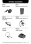 Page 115101
OPTIONAL ACCESSORIES
KHS-21
HeadsetHMC-3
Headset (with VOX/ PTT) EMC-3
Clip Microphone with
EarphoneBT-14
Battery Case (6 AA/ LR6)KSC-24
Rapid Charger
BC-21
Battery Charger 