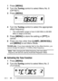 Page 4834
1Press [MENU].
2Turn the Tuning control to select Menu No. 8
(OFFSET).
3Press [MENU].
4Turn the Tuning control to select the appropriate
offset frequency.
¥ The selectable range is from 0.000 MHz to 69.950
MHz in steps of 50 kHz.
5Press [MENU] to store the setting or [PTT] to
cancel.
6Press any key other than [LAMP], [MONI/SQL],
and [MENU] to exit Menu Mode.
TH-K4E only:  If you have selected ÒÓ for the offset direction, you
cannot change the default (Ð7.6 MHz) offset frequency.
Note:  After changing...