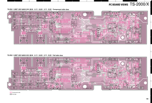 Page 148JHFDBIGECA
1
3
5
7
2
4
6
PC B OARD  V IE W S   
T X -R X  1  U NIT  ( X 57-6 05X -X X) ( B /9 )   0 -1 1 : K ,K X    2 -7 1 : E ,E 2   F o il s id e v ie w
T X -R X  1  U NIT  ( X 57-6 05X -X X) ( B /9 )   0 -1 1 : K ,K X    2 -7 1 : E ,E 2   C om ponen t s id e v ie w
18 0
C om ponen t s id e
Fo il s id e
D 811
D 810
D 813D 814D 817
D 822D 823
D 812D 815D 816
D 825
D 801
D 802R 801
C 801Q 803R 803D 819
D 820
D 821
D 818
S 800N R
S801A .N
S 802B C
S8044S 8085
S 8031S 8072S 8123
S 811FU NCS816M IC
S 821LS...