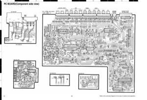 Page 18UVX ZABADWYAAAC
2 1
3
5
7 4
6
Refer to the schematic diagram for the value of resistors and capacitors.
PC BOARD(Component side view)
1920 