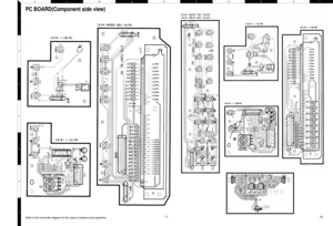 Page 17KMOQSL NPRT
2 1
3
5
7 4
6
Refer to the schematic diagram for the value of resistors and capacitors.
PC BOARD(Component side view)
1718 