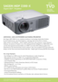Page 1
������������������������������������������
������������������������������������������������
�������������� ��������������� ������������ �������������������������������������������

SAGEM MDP 2300-X
Digital DLP™ Projektor 
LEISTUNGS- UND LICHTSTARKER MULTIMEDIA-PROJEKTOR 
Der Sagem MDP 2300-X ist ein vielseitig einsetzbarer, hochwertiger Multimedia-Projektor 
für den Konferenzraum, den Schulungsraum, unterwegs oder für Ihre Filme zu Hause. 
Heller, leichter und kraftvoller – dieser Projektor bietet Ihnen...
