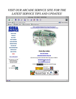 Page 18VISIT OUR ARCADE SERIVCE SITE FOR THE
LATEST SERVICE TIPS AND UPDATES!   