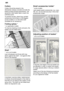 Page 12en
12
Cutlery Cutlery should be placed in the dishwasher always unsorted and with the eating surface pointing downwards. The spray jet is then better able to reach theindividual parts. T
o prevent injuries, place long, pointed
accessories and knives on the ‡tagŠre (some models) or on the knife shelf (available as an accessory). Folding  spikes *
*  on applicable models
T o improve stacking of pots and pans, the
spikes can be folded down.
Shelf   *
*   not on all models
Lean tall glasses and those with...