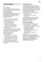 Page 15de15
Geschirrsp˜len
 Spartipp
Bei wenig beladener Maschine gen˜gt h‚ufig das n‚chstschw‚chere  Programm. Programmdaten Die Programmdaten (Dauer , Energie- und
W asserverbrauch) finden Sie in der
Kurzanleitung. Sie beziehen sich auf Normalbedingungen.  Durch:
unterschiedliche Geschirrmenge
Zulauftemperatur des W assers
Wasserleitungsdruck
Umgebungstemperatur
Netzspannungstoleranzen
und den maschinenbedingten Toleranzen (z.B. T emperatur,
W assermenge, ...)
k’nnen gr’ûere Abweichungen auftreten. Die W...