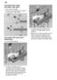 Page 14en
14
Top basket with upper
and lower roller pairs
Pull out the top basket.
Remove the top basket and re-attach it
to the upper or lower rollers.
Top basket with side levers
(Rackmatic)
Pull out the top basket.
To lower the basket, press in
succession the two levers on the left
and right sides of the basket. Always
take hold of the side of the basket on
the upper edge, otherwise the basket
will not drop smoothly (and may
damage the utensils).
To raise the basket, take hold of the
basket on the upper edge...