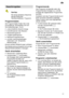 Page 17de17
Geschirrsp˜len
Spartipp Bei wenig beladener Maschine
gen˜gt h‚ufig das n‚chstschw‚chere  Programm.
Programmdaten Die Programmdaten finden Sie in der Kurzanleitung. Sie beziehen sich auf Normalbedingungen. Durch:
unterschiedliche Geschirrmenge
Zulauftemperatur des W assers
Wasserleitungsdruck
Umgebungstemperatur
Netzspannungstoleranzen
und den maschinenbedingten Toleranzen (z.B. T emperatur,
W assermenge, ...)
k’nnen gr’ûere Abweichungen auftreten. Die W asserverbrauchswerte sind auf den
W...