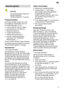 Page 17de17
Geschirrsp˜len
Spartipp Bei wenig beladener Maschine
gen˜gt h‚ufig das n‚chstschw‚chere  Programm.
Programmdaten Die Programmdaten finden Sie in der Kurzanleitung. Sie beziehen sich auf Normalbedingungen. Durch:
unterschiedliche Geschirrmenge
Zulauftemperatur des W assers
Wasserleitungsdruck
Umgebungstemperatur
Netzspannungstoleranzen
und den maschinenbedingten Toleranzen (z.B. T emperatur,
W assermenge, ...)
k’nnen gr’ûere Abweichungen auftreten. Die W asserverbrauchswerte sind auf den
W...