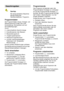 Page 17de17
Geschirrsp˜len
Spartipp Bei wenig beladener Maschine gen˜gt h‚ufig das n‚chstschw‚chere  Programm.
Programmdaten Die Programmdaten (Dauer , Energie- und
W asserverbrauch) finden Sie in der
Kurzanleitung. Sie beziehen sich auf Normalbedingungen.  Durch:
unterschiedliche Geschirrmenge
Zulauftemperatur des W assers
Wasserleitungsdruck
Umgebungstemperatur
Netzspannungstoleranzen
und den maschinenbedingten Toleranzen (z.B. T emperatur,
W assermenge, ...)
k’nnen gr’ûere Abweichungen auftreten. Die W...