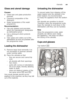 Page 13Utensilsen
13
Glass and utensil damage 
Causes:
