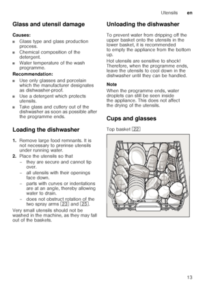 Page 13Utensilsen
13
Glass and utensil damage 
Causes:
