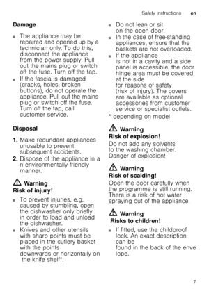 Page 7Safety instructionsen
7
Damage
