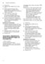 Page 22etSeadme kasutamine
22
1.
Avada uks.
2. Lülitada sisse SISSE/VÄLJA lüliti   
( .
3. Hoida programminuppu # 
allavajutatult ja vajutada START- 
nuppu ` senikaua, kuni numbriline 
näidik kuvab •:‹ .....
4. Lasta mõlemad nupud lahti. 
Nupu # valgusnäit vilgub 
ja numbrilisel näidikul h põleb 
tehases seadistatud väärtus •:‹… .
5. Programminuppu # vajutada nii 
tihti, kuni numbrilisele näidikule h 
ilmub tootja poolt seadistatud  
väärtus ›:‹ƒ .
Seadistuse muutmiseks: 
1. vajutada programminuppu  3. Iga...