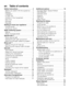 Page 3en    Table of contents
Safety instructions . . . . . . . . . . . . . . . . . 4Before you switch ON the appliance . . 4 
Delivery . . . . . . . . . . . . . . . . . . . . . .  . . 4
Installation . . . . . . . . . . . . . . . . . . . .  . . 4
In daily use . . . . . . . . . . . . . . . . . . . .  . 4
Children in the household . . . . . . . . . . 4 
Door lock  . . . . . . . . . . . . . . . . . . . . .  . 5
Damage  . . . . . . . . . . . . . . . . . . . . . .  . 5
Disposal  . . . . . . . . . . . . . . . . . ....