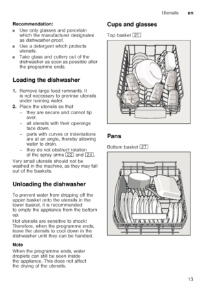 Page 13Utensilsen
13
Recommendation:
