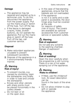 Page 7Safety instructionsen
7
Damage
