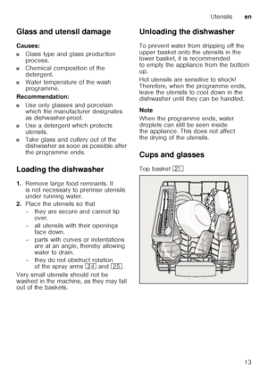 Page 13Utensilsen
13
Glass and utensil damage 
Causes:
