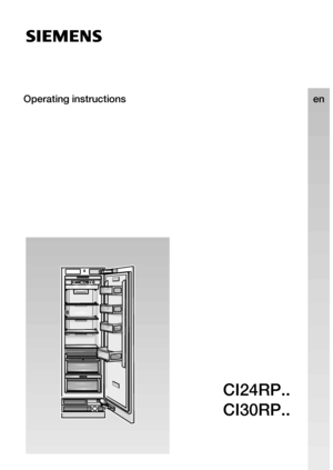 Page 1Operating instructions en
CI24RP..
CI30RP..
 