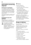 Page 24en 
24
Information concerning  
disposal 
*Disposal of packaging
The packaging protects your appliance  
from damage during transit. All utilised 
materials are environmentally safe and 
recyclable. Please help us by disposing 
of the packaging in an environmentally  
friendly manner. 
Please ask your dealer or inquire at your  
local authority about current means of  
disposal. 
*  Disposal of your old 
appliance 
Old appliances are not worthless  
rubbish! Valuable raw materials can be  
reclaimed by...