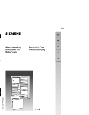 Page 1        
 
    
      





SIEM
ENS
cold
fres h
freezer coo
ler
+Csup ersuper
    
fromManuals  