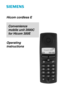 Page 1s
Convenience
mobile unit 2000C
for Hicom 300E Hicom cordless E
Operating
instructions 