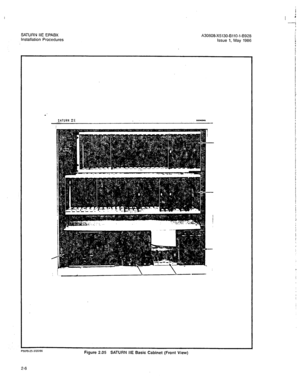 Page 111! 
I i 
----I 
SATURN IIE EPABX 
A30808-X5130-BllO-l-8928 
Installation Procedures 
Issue 1, May 1986 
I’ 
I’ 
Figure 2.05 SATURN IIE Basic Cabinet (Front View) 
2-6  