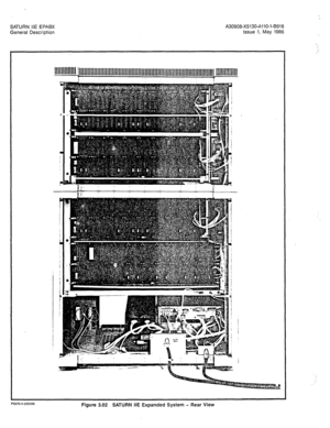 Page 23SATURN IIE EPABX 
General Description A30808-X5130-AllO-l-8918 
Issue 1, May 1986 
P5070-4-3120186 Figure 3.02 SATURN HE Expanded System - Rear View  