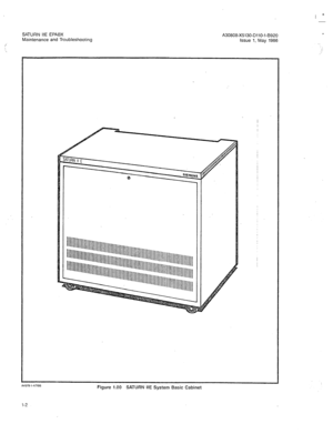 Page 282SATURN IIE EPABX 
A30808-X5130-DllO-l-8920 
Maintenance and Troubleshooting 
issue 1, May 1986 
Figure 1.00 SATURN IIE System Basic Cabinet 
1-2  