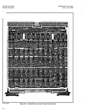 Page 36SATURN IIE EPABX 
A30808-X5130-AllO-l-B918 
General Description 
Issue 1, May 1986 
P5070-15.3/20/86 Figure 6.02 Parallel/Serial Converter Printed Circuit Board  