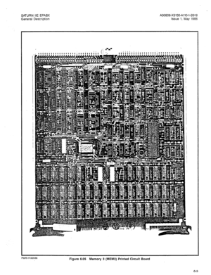 Page 39SATURN IIE EPABX 
General Description A30808-X5130-AllO-l-B918 
Issue 1, May 1986 
P5070-17.3/20/86 Figure 6.05 Memory 3 (MEM3) Printed Circuit Board  