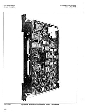 Page 42SATURN IIE EPABX 
General Description A30808-X5130-AllO-l-B918 
Issue 1, May 1986 
P5070-13-3/20/W Figure 6.08 Remote Access Unit/Ports Printed Circuit Board 
6-12  