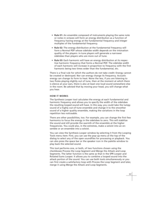 Page 6757
Rule 01: An ensemble composed of instruments playing the same note
or notes in octaves will form an energy distribution as a function of
frequency having energy at the fundamental frequency and integer
multiples of the fundamental frequency.
Rule 02: The energy distribution at the fundamental frequency will
form a Normal PDF whose sidelobe width depends on the intonation
quality of the players: in-tune players will generate a narrower
sidelobes than players who are more out of tune.
Rule 03: Each...