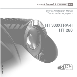 Page 1User and Installation Manual
The home theater projector
HT 300XTRA-H
HT 280
cod.46.0331.200 