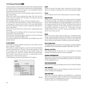 Page 2422
The text insertion mode remains the same if text is being inserted
for the first time or if a previously inserted name is being edited.
The letter insertion can be done in any available position
(represented by horizontal lines).
Use the  and  keys to move between letters either left or
right respectively.
Press the numeric key matching the letter 
(Fig. 34), the first
click of the key selects the first letter, the second click the
second letter and so on.
The available letters are shown in the text...