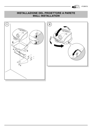 Page 4HT BRKT-B
INSTALLAZIONE DEL PROIETTORE A PARETE
WALL INSTALLATION
12 