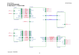 Page 16Service Manual                                                                                                                 AOCe941Series 
16 6.
 Circuit Schematic 
6.1 Main Board 1---715G3737-M01   
Audio_EN
DDCSCL1
VC C 3. 3
05. PAN EL I N TER F AC E
05. PAN EL I N TER F AC E
VLC D
PA[ 0. . 9]PB[ 0. . 9]
02. I N PU T
02. D -SU B I N PU T
R0+R0-
SOG_D ET
G0+G0-B0+B0-
+5V
AH S0AVS0
DDCSCL1DDCSDA1
ED I D _W P
VGA_C ABLE_D ET
RX2+
+5V
RX1+RX0-D D CSD A2
Audio_D ET
G0+DDCSCL2B0+RXC+
DVI_CABLE_DET
PS_EN...