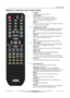 Page 109
REMOTE CONTROL KEY FUNCTIONS
Introduction
POWER
Turn the LCD TV ON or OFF.
EJECT/EPG
MUTE DVD mode: Press to eject the disc.
EPG:To show the Electronic Program
Guide during no menu state only
Press to mute the sound. Press again or press
V+ to recover the volume.-.
NUMBER BUTTONS
ANGLE Press 0-9 to select a TV channel directly when you are
watching TV. The channel change after 2 seconds.
Press to return to the previous channel that was viewed.
DVD mode: Press to select different angle of
DVD when...