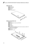 Page 7470
Lenovo G470/G475/G570/G575 Hardware Maintenance Manual
Right-side view
1 Headphone jack
2 Microphone jack
3 Optical drive
4 USB port
5 AC power adapter jack
5
12
4
3
Bottom and Left-side view 
1 USB ports
2 HDMI port (Select models only) (G470/G570)
3 RJ-45 port
4 VGA port
5 Fan louvers
6 Kensington slot
7 Hard  disk  drive  (HDD)/Memory/CPU  (Central  processing  unit)/Mini  PCI Express Card slot compartment
8 Battery latch - spring loaded
9 Battery pack
0 Battery latch - manual
23
56
4
7
9
8
1
10 