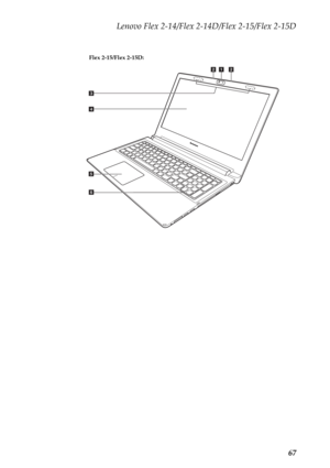 Page 71Lenovo Flex 2-14/Flex 2-14D/Flex 2-15/Flex 2-15D
67
Flex 2-15/Flex 2-15D:
abb
fc
d
e 