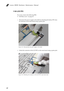 Page 66    
     
 
Lenovo B8080 Hardware Maintenance Manual 
1130 LCD FPC 
For access, remove the following FRU: 
• “1010 Rear cover ” on page 28 
1.	  Disconnect the power supply to the tabl et by detaching the battery FPC from 
its connector on the main  board using a guitar pick. 
Figure 13-1. Disconnecting the power supply of the tablet 
2.	 Unlock the connector of the LCD FPC on the main board using a guitar pick. 
Figure 13-2. Unlocking the connector of the LCD FPC (main board side) 
62  