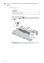 Page 40Lenovo G400/G500/G405/G505/G410/G510 Hardware Maintenance 
Manual
361010 Battery pack
Figure 1. Removal steps of battery pack
Unlock the manual battery latch  . Holding the spring-loaded battery latch in 
the unlocked position  , remove the battery pack in the direction shown by the 
arrow .
When installing: Install the battery pack along the slide rails of the slot. Then 
make sure that the battery release lever is in the locked position.
DANGER
Only use the battery specified in the parts list for your...