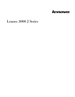 Page 3Lenovo 3000 J Series 
   
 
 
    