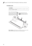 Page 38Lenovo G70-70/G70-80/Z70-80 Hardware Maintenance Manual
341010 Battery pack
Figure 1. Removal steps of battery pack
Unlock the manual battery latch  . Slide the spring-loaded latch to the 
unlocked position to eject the battery pack  . Lift up the inner edge of the 
battery pack, pivoting it on the outer edge  . Slide the battery pack in the 
indicated direction to remove it  .
When installing: Install the battery pack along the slide rails of the slot. Then 
make sure that the battery release lever is...