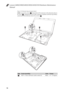 Page 60Lenovo G400/G500/G405/G505/G410/G510 Hardware Maintenance 
Manual
56
Figure 10. Removal steps of system board
G400: Loosen the screws  . Detach the LCD connector in the direction shown 
by arrow  , unplug the DC-IN cable connector, speakers and back-up battery 
connectors in the direction shown by arrows  .
StepScrew (quantity)ColorTorque
M2.5 × 6 mm, flat-head, nylok-coated (3) Black 1.5 ~ 2.0 kgfcm
a
bc
a
a
a
b
c
c
a 